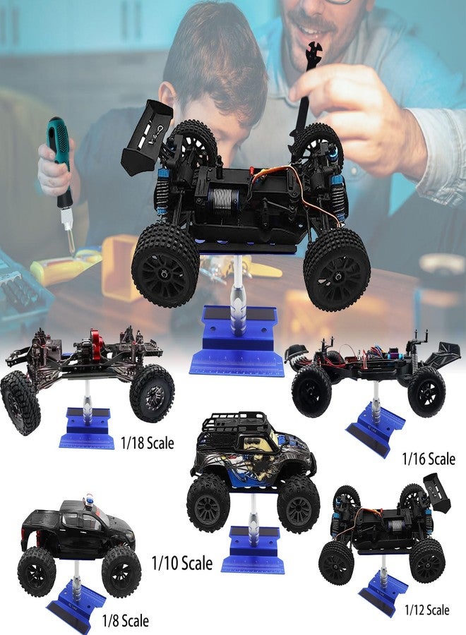 RC Lelut RC Car Stand RC Repair Stand 360 Degree Rotation Lift or Lower for Traxxas Redcat Arrma Axial RC4WD HSP Losi 1/8 1/10 1/12 1/16 Scale RC Crawler Car Truck Buggies (Navy Blue) - Image 5
